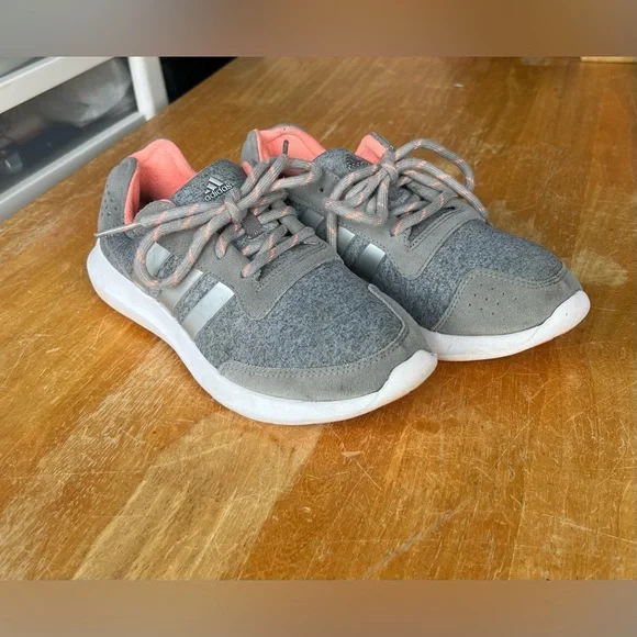 Adidas Athleisure Sneakers Gray Coral Active Comfort W7 - Picture 3 of 6